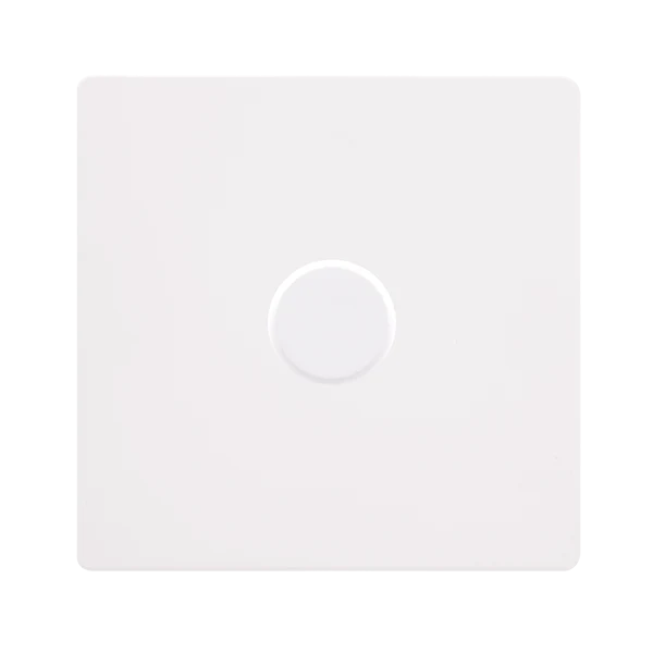 Screwless Plate White Metal 1 Gang 2 Way LED 100W Trailing Edge Dimmer Light Switch