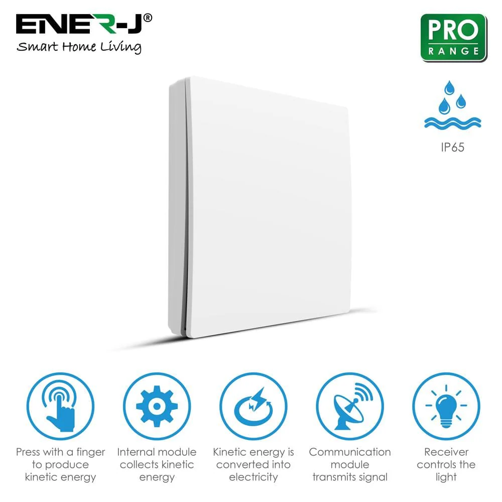1 Gang Wireless Kinetic Light Switch - Image 2