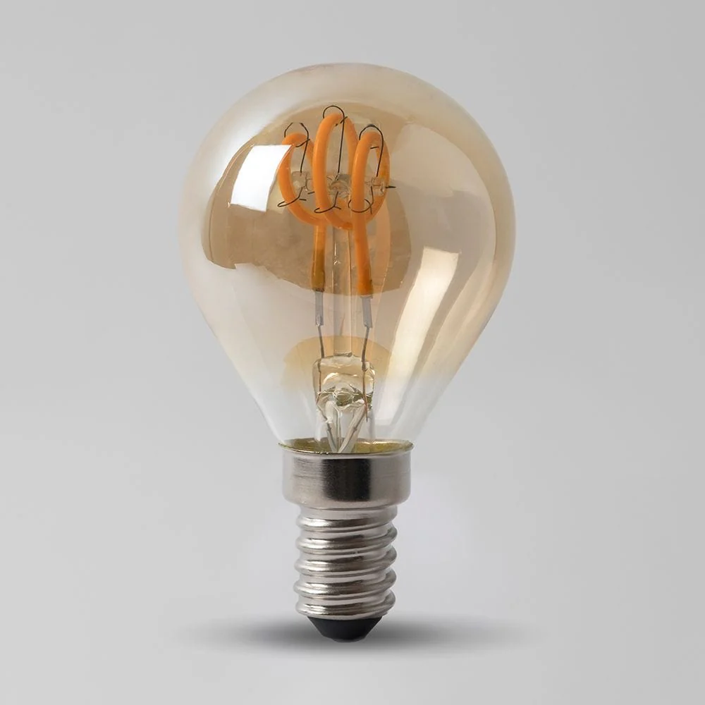2w E14 SES Vintage Edison Golf Ball LED Light Bulb 1800K T-Spiral Filament High CRI Dimmable - Image 2