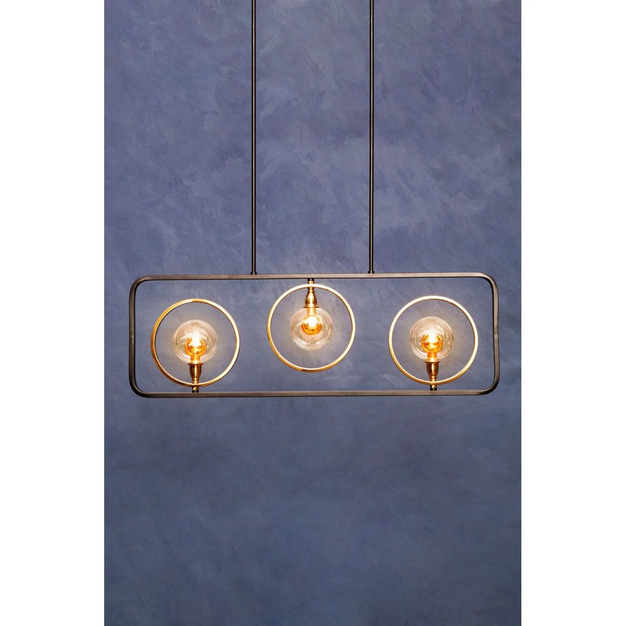 Abira 3 Bulb Pendant Lamp, Bronze Finish Iron - Image 2