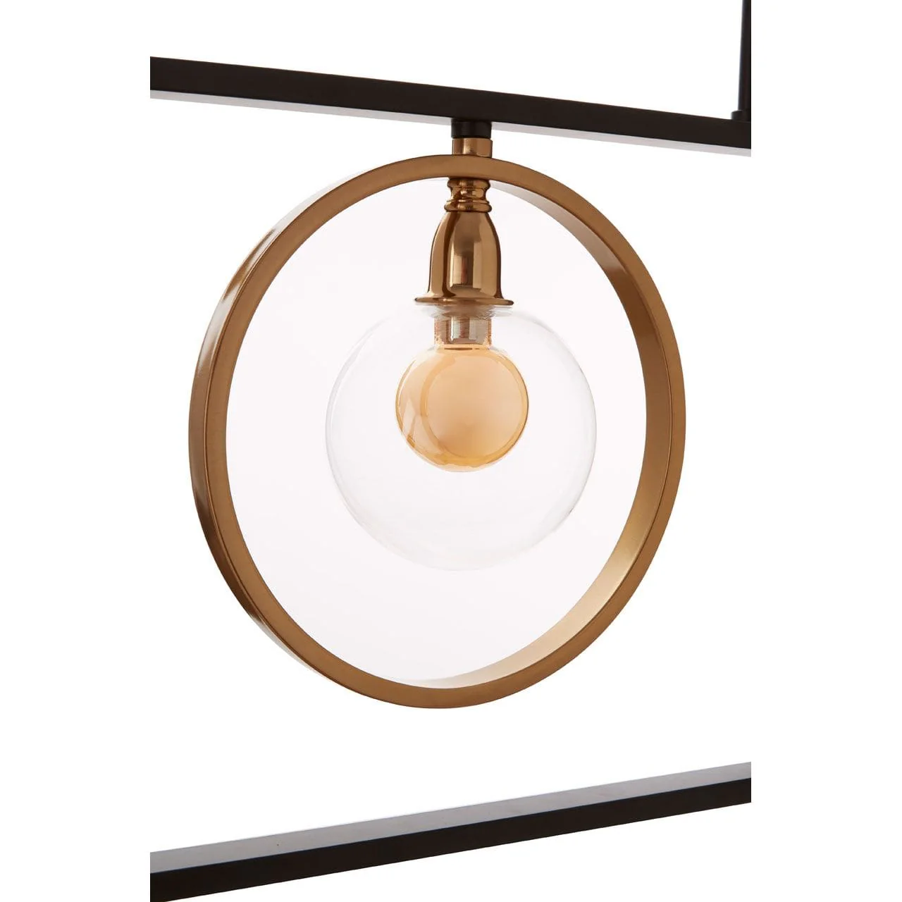 Abira 3 Bulb Pendant Lamp, Bronze Finish Iron - Image 3