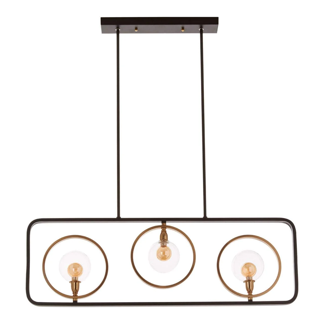 Abira 3 Bulb Pendant Lamp, Bronze Finish Iron - Image 5