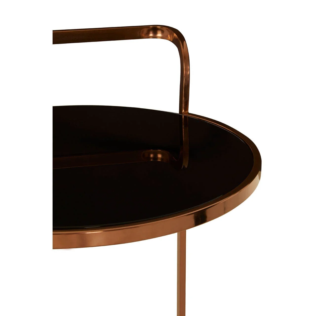 Ackley2 Tier Gold Finish Drinks Trolley - Image 2