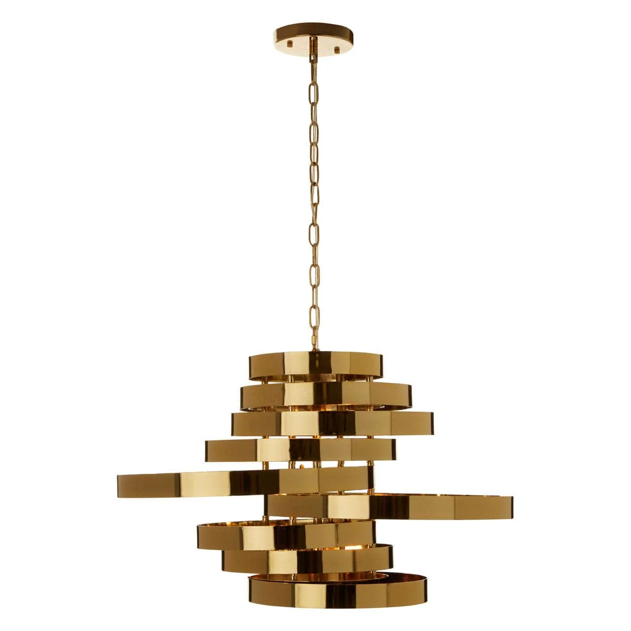 Alana 5 Bulb Gold Finish Pendant Lamp - Image 4