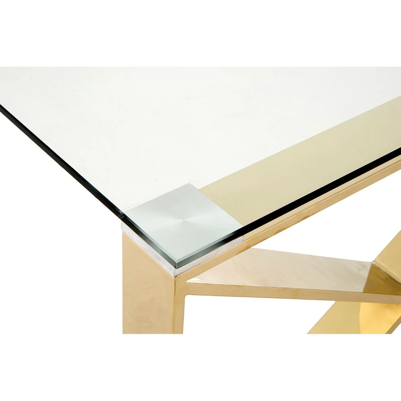 Allure Champagne Gold Cross Legs Coffee Table - Image 5