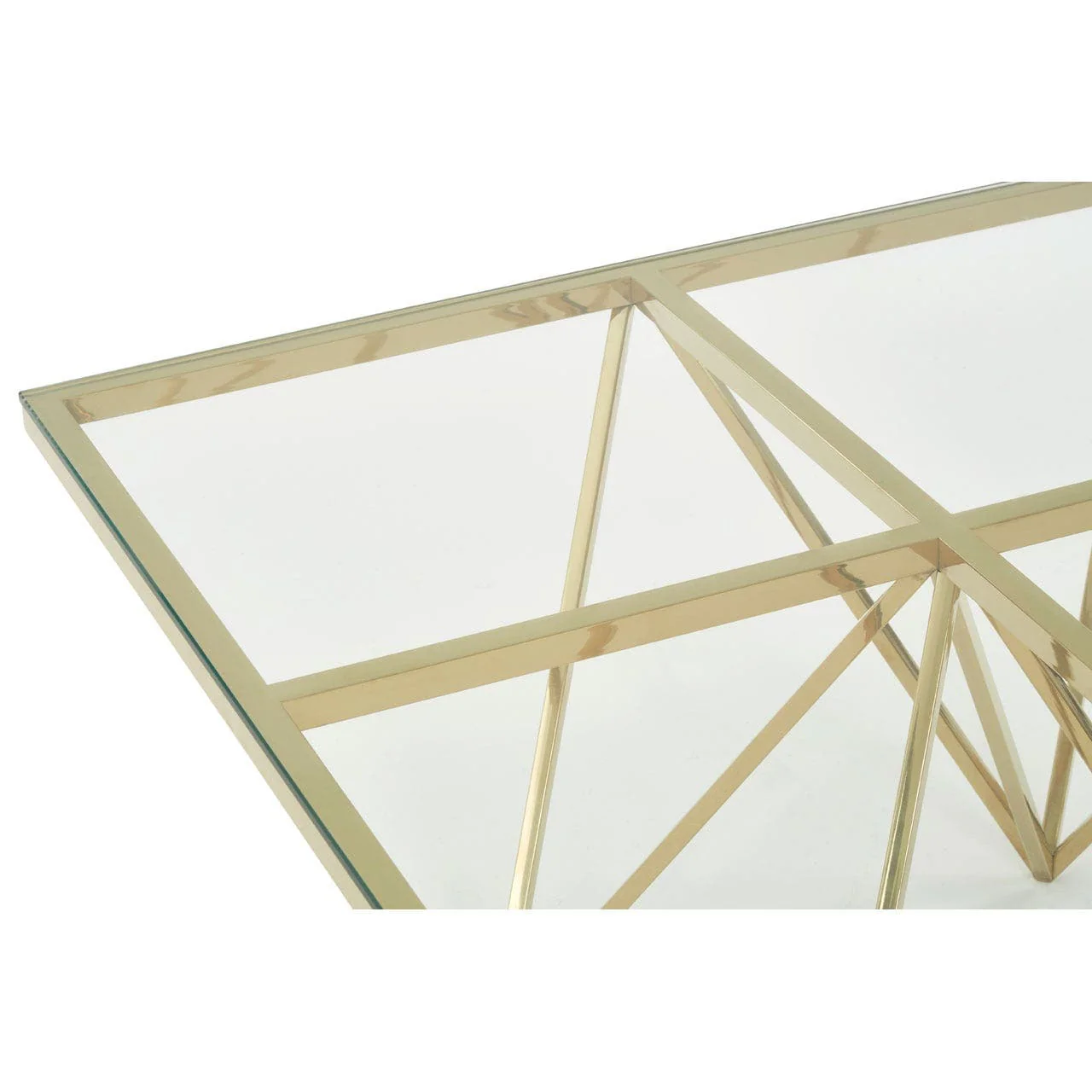 Allure Gold Finish Spike Coffee Table - Image 3