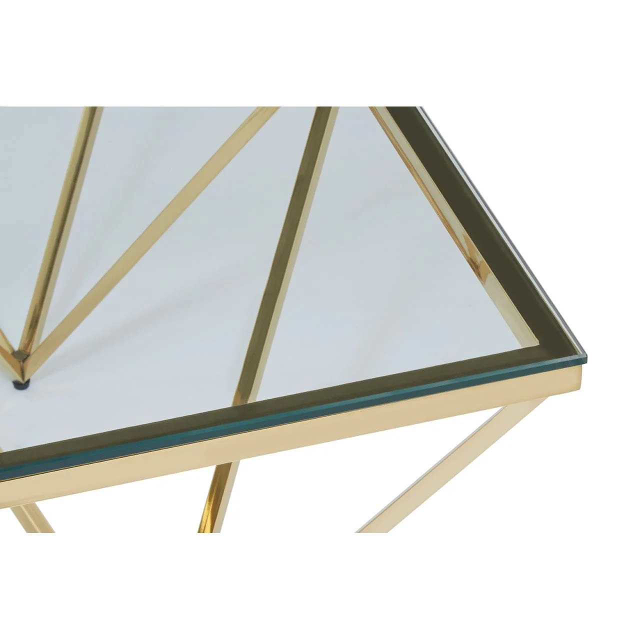 Allure Gold Finish Spike Coffee Table - Image 4
