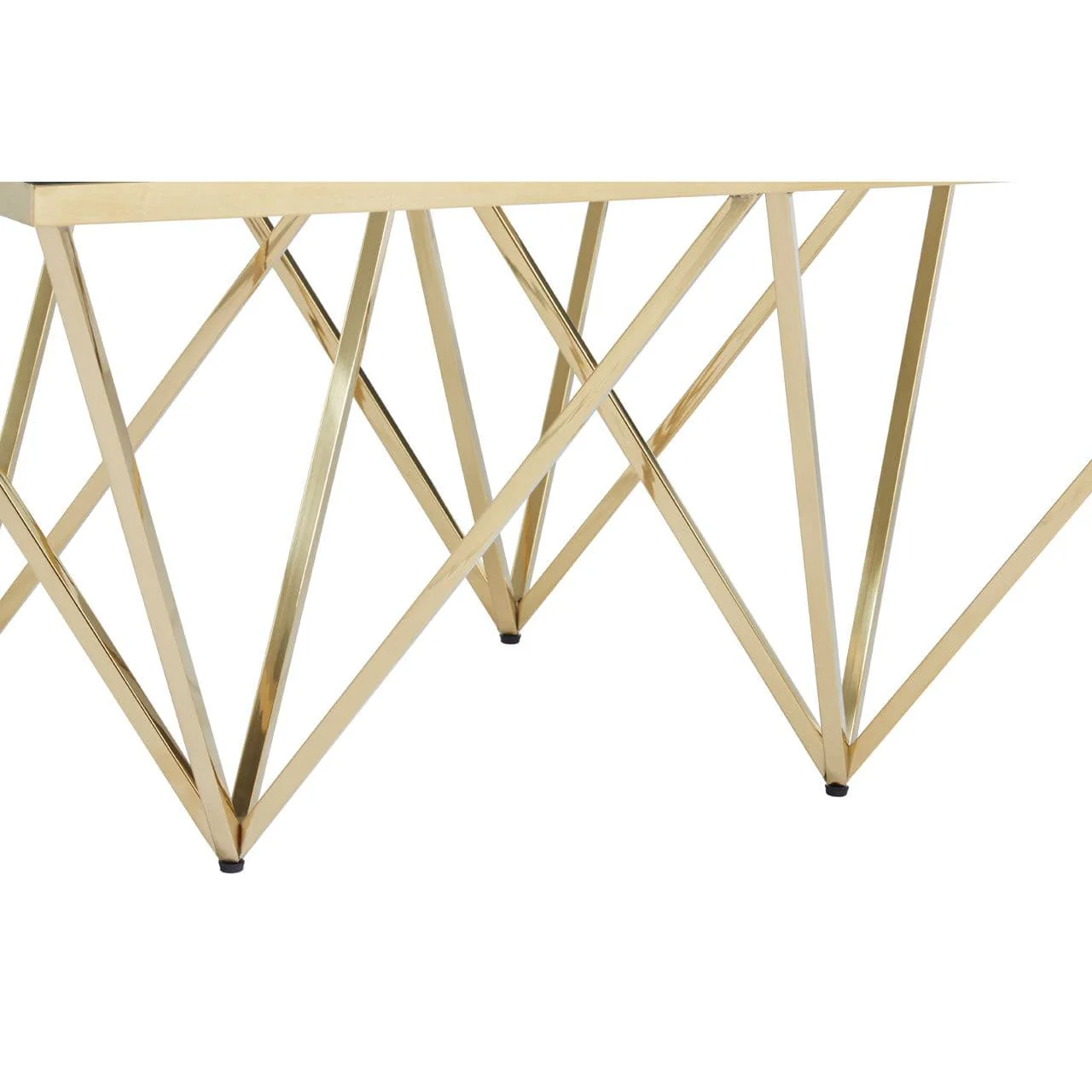 Allure Gold Finish Spike Coffee Table - Image 6
