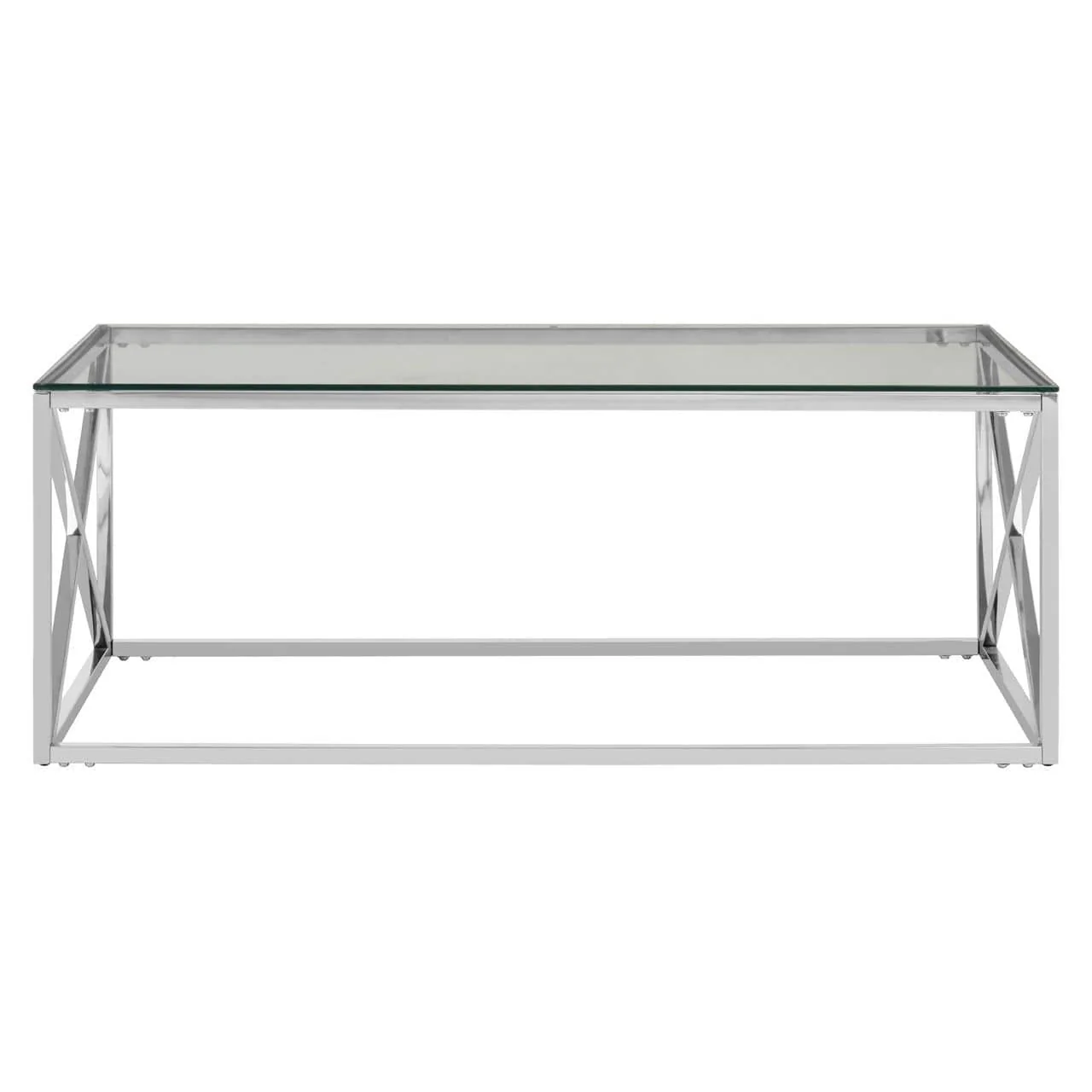 Allure Silver Cross Design Coffee Table - Image 2
