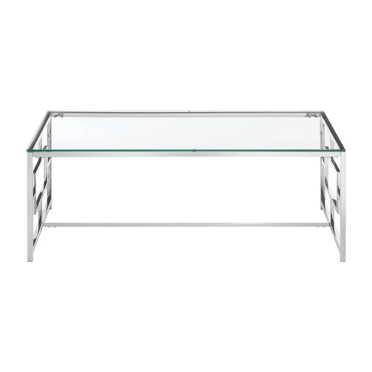 Allure Clear Glass / Silver Base Coffee Table