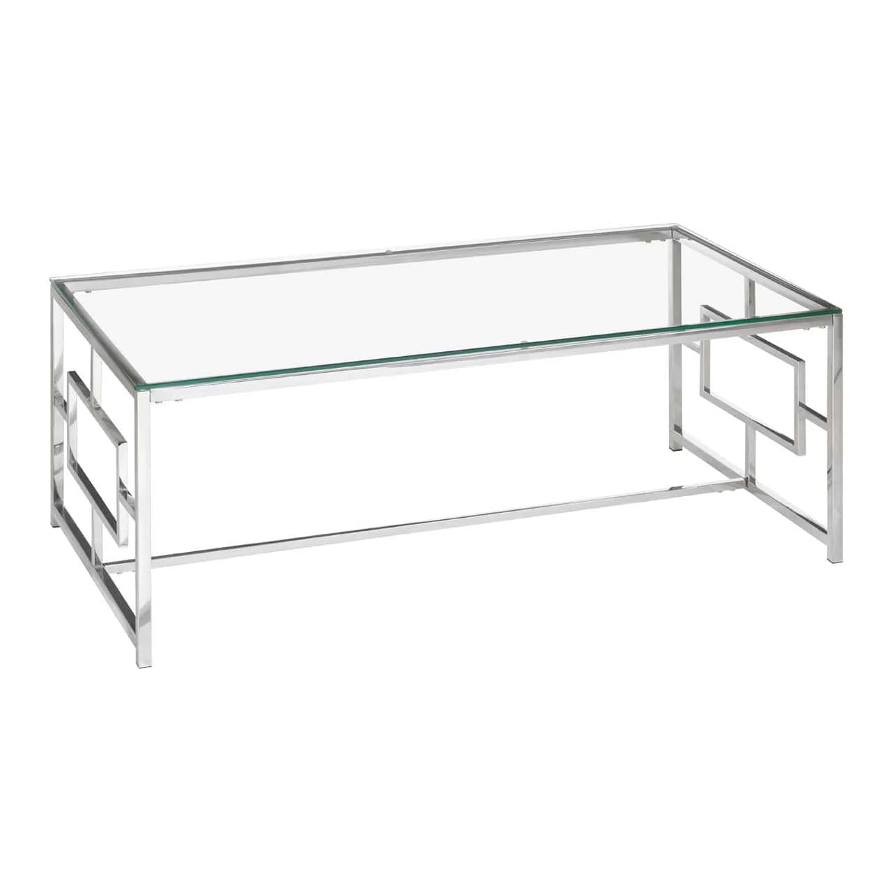 Allure Clear Glass / Silver Base Coffee Table - Image 2