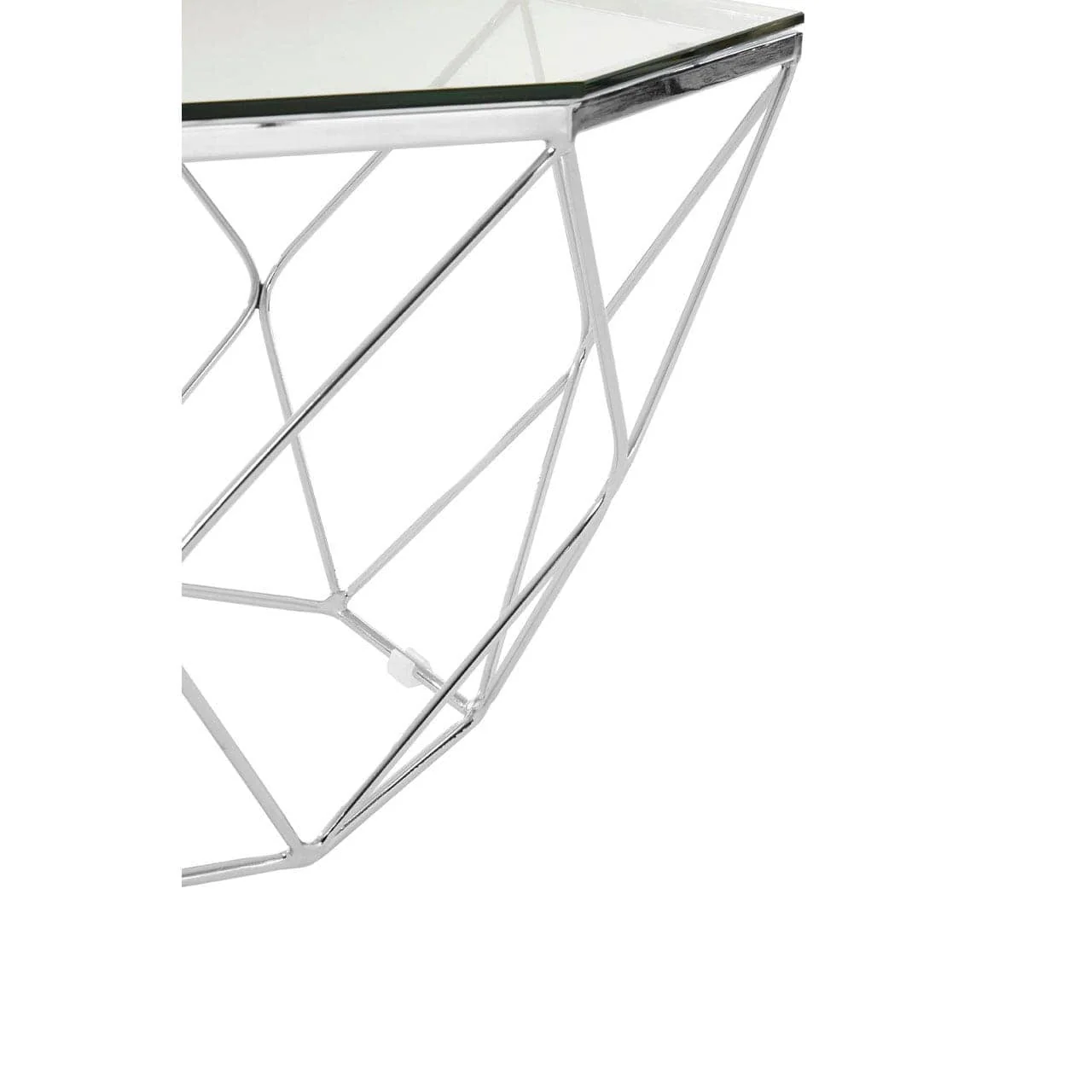 Allure Tempered Glass Chrome Coffee Table - Image 3