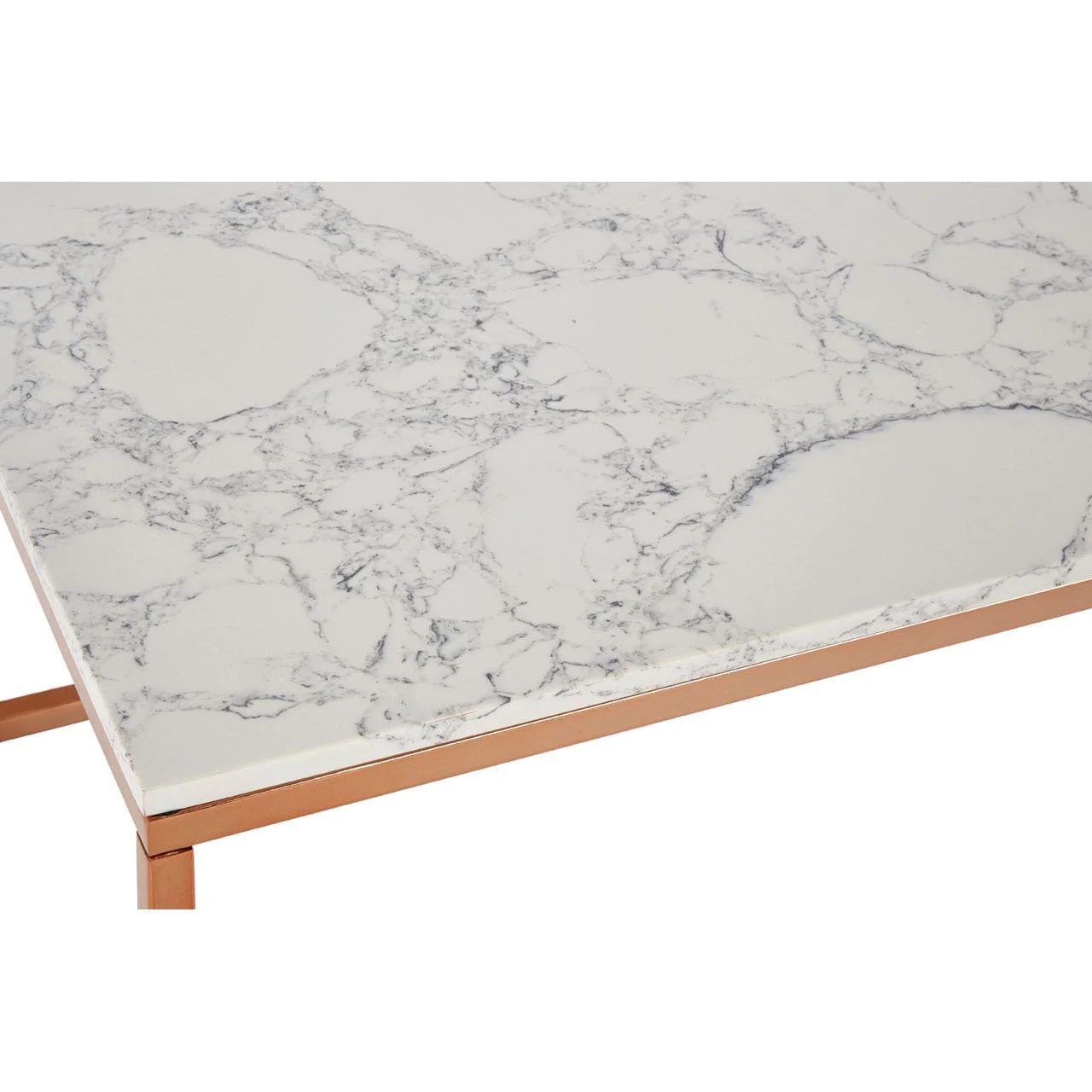 Allure Rectangular White Marble Coffee Table - Image 2