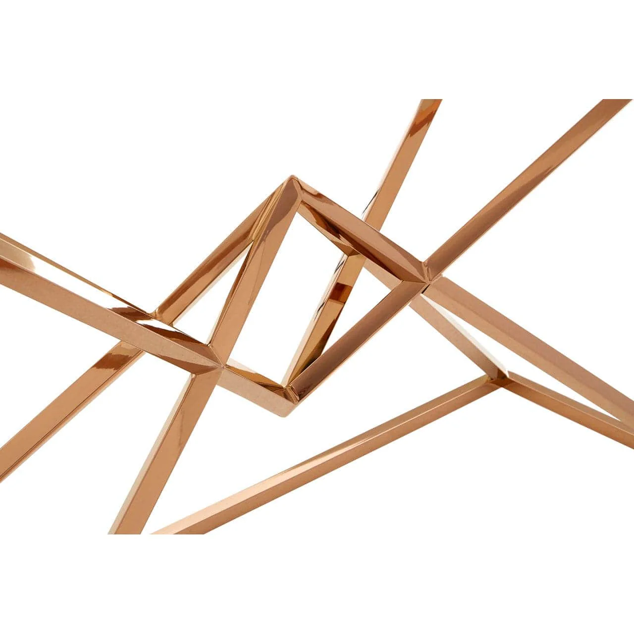 Allure Corseted Rose Gold Console Table - Image 3