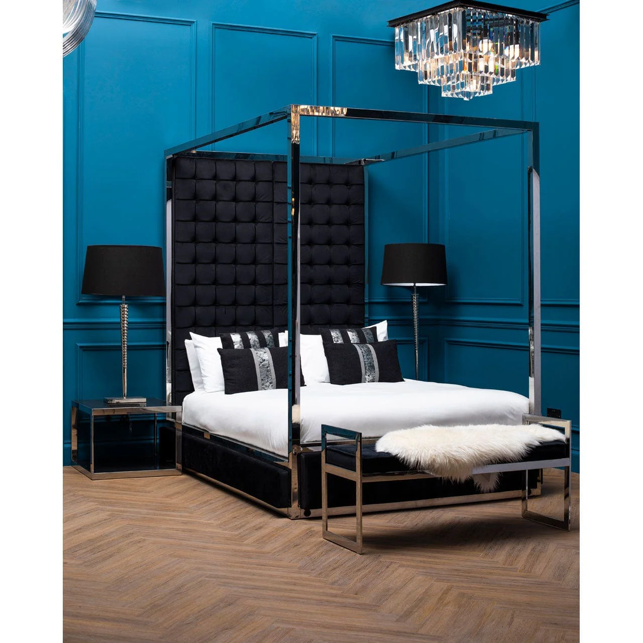Allure Long Black Seat Bench - Image 2