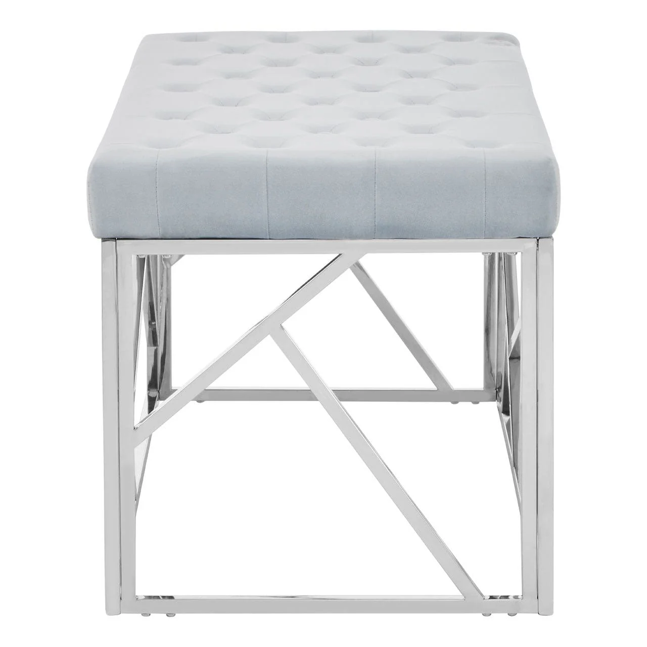 Allure Powder Blue Geometric Bench - Image 3