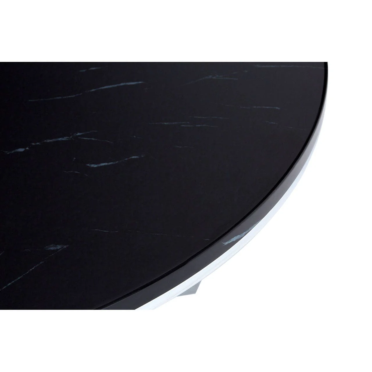 Allure Round Black Faux Marble Coffee Table - Image 3