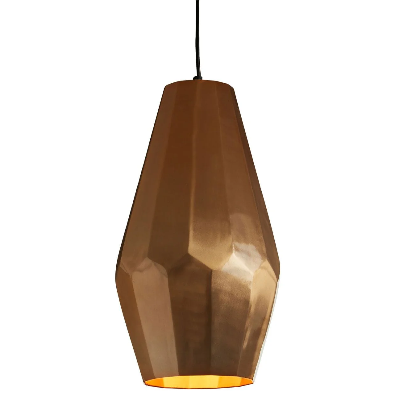 Aluminium Copper Finish Large Pendant Light - Image 3