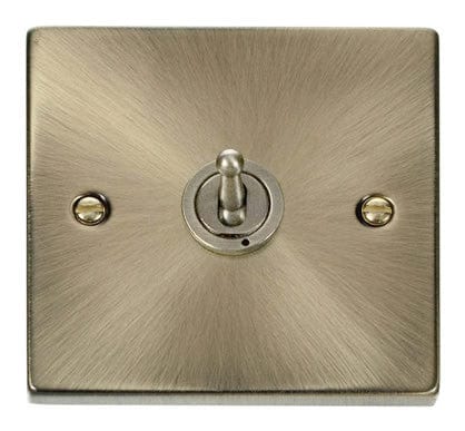 Antique Brass 1 Gang 2 Way 10AX Toggle Light Switch