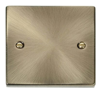 Antique Brass 1 Gang Blank Plate