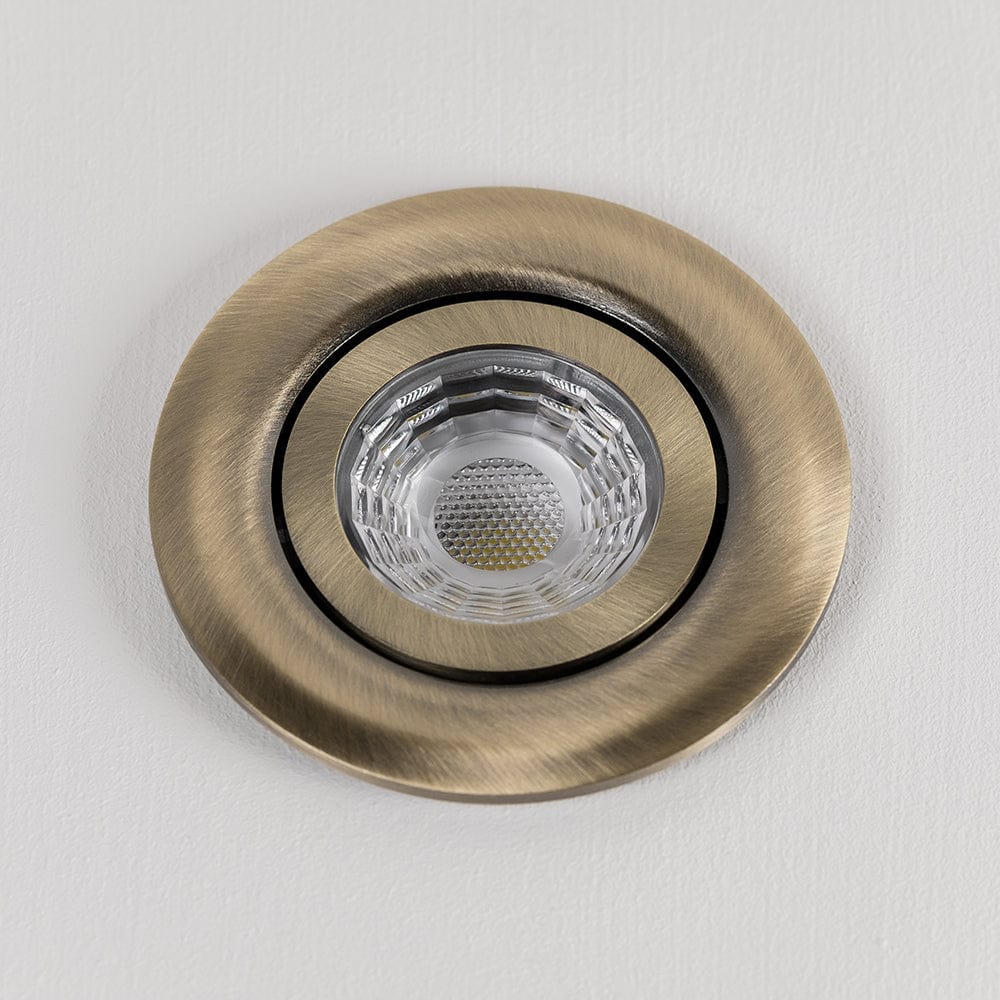 Antique Brass Tiltable Adjustable 4K Fire Rated LED 6W IP44 Dimmable Downlight - Image 3