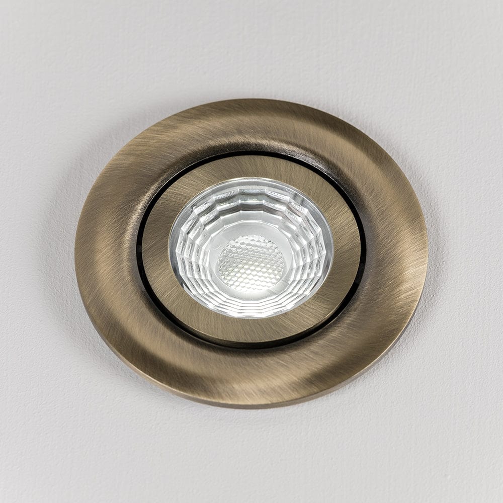 Antique Brass Tiltable Adjustable 4K Fire Rated LED 6W IP44 Dimmable Downlight - Image 4