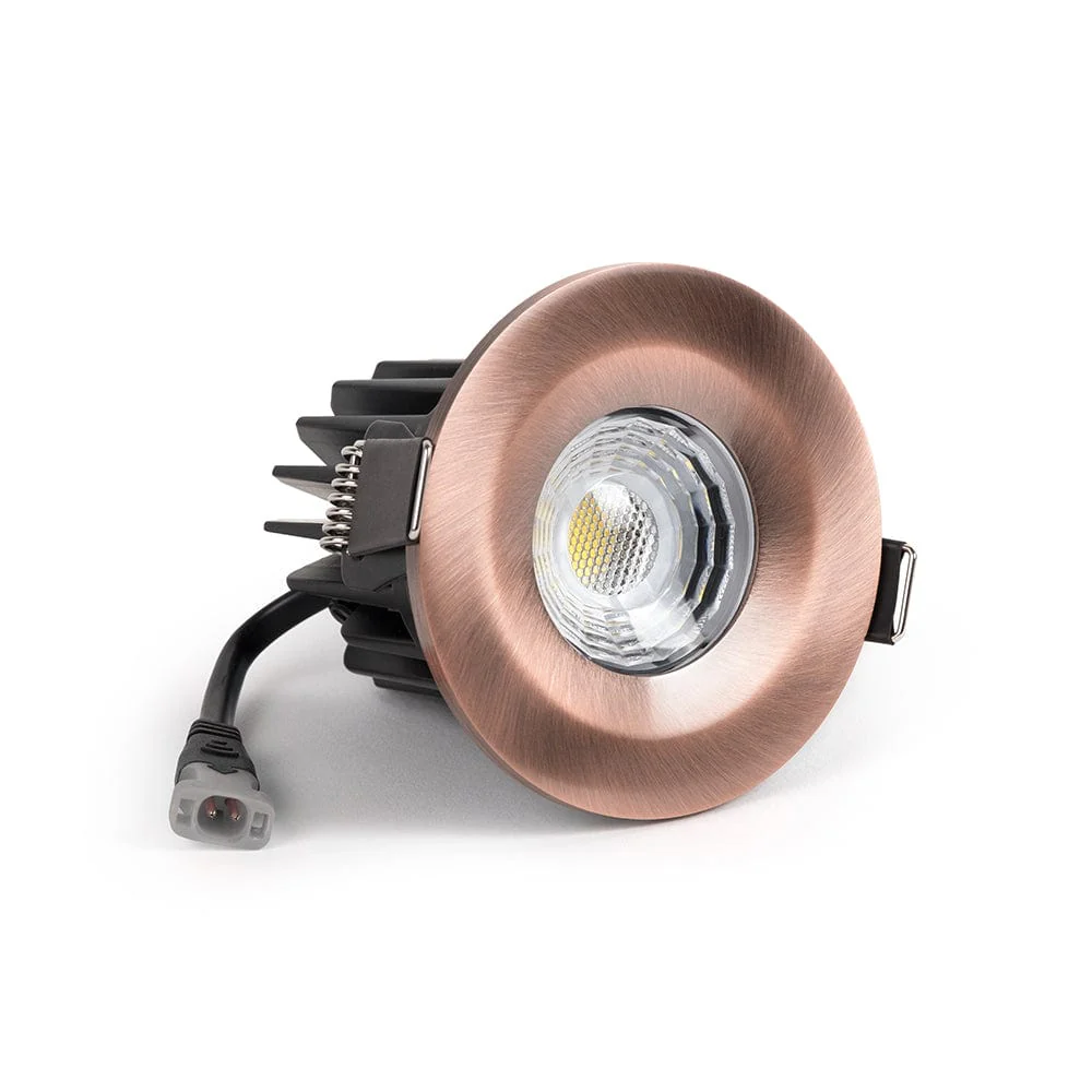 Antique Copper CCT Fire Rated LED Dimmable 10W IP65 Downlight