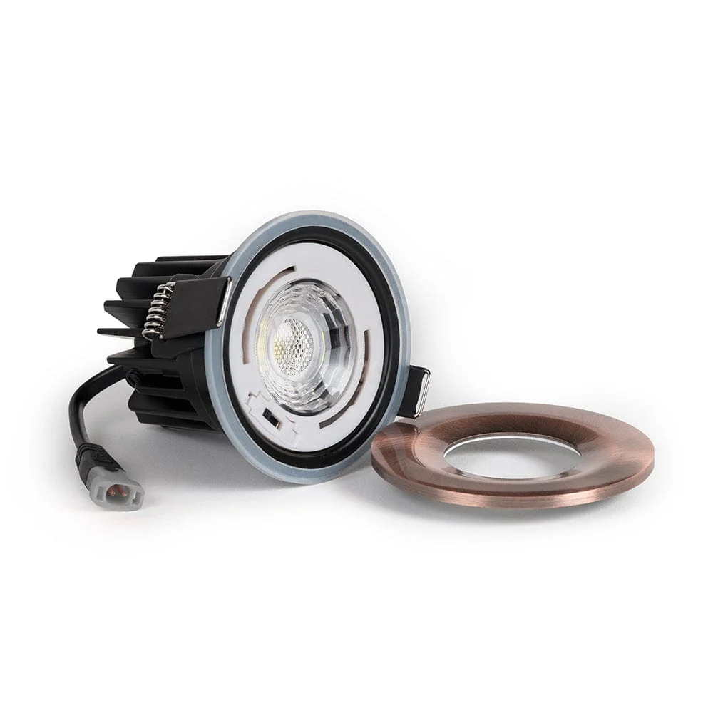 Antique Copper CCT Fire Rated LED Dimmable 10W IP65 Downlight - Image 2