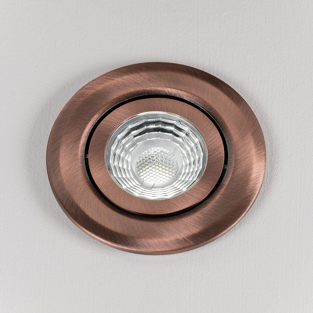 Antique Copper Tiltable Adjustable 4K Fire Rated LED 6W IP44 Dimmable Downlight - Image 4