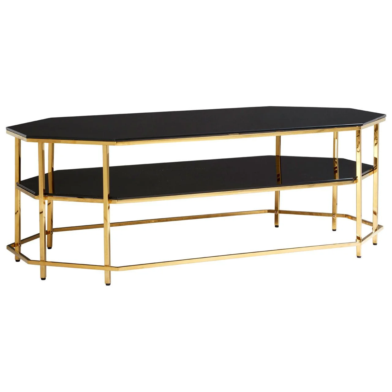 Arezzo Black Tempered Glass Coffee Table - Image 2