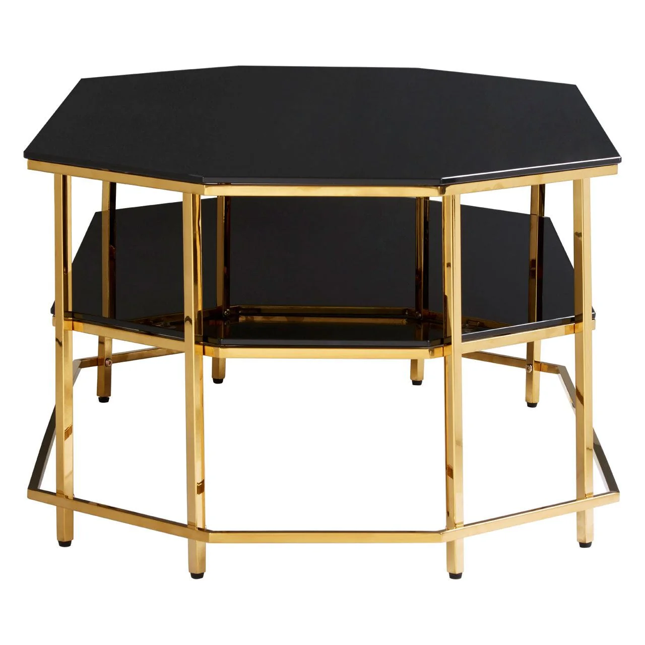 Arezzo Black Tempered Glass Coffee Table - Image 4