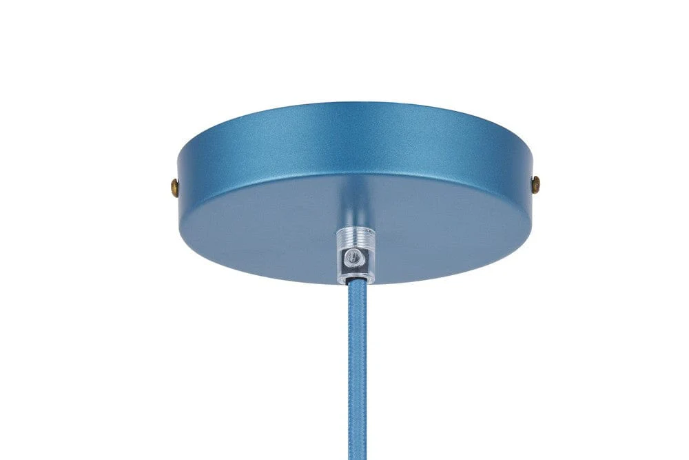 Aston Blue Industrial Breakfast Bar Pendant Light - Argyll - Image 5