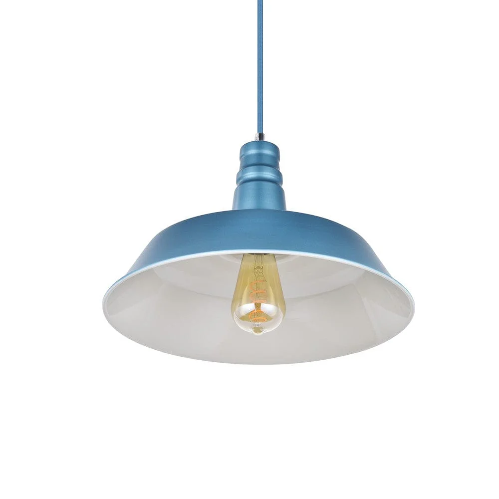 Aston Blue Industrial Breakfast Bar Pendant Light - Argyll - Image 7