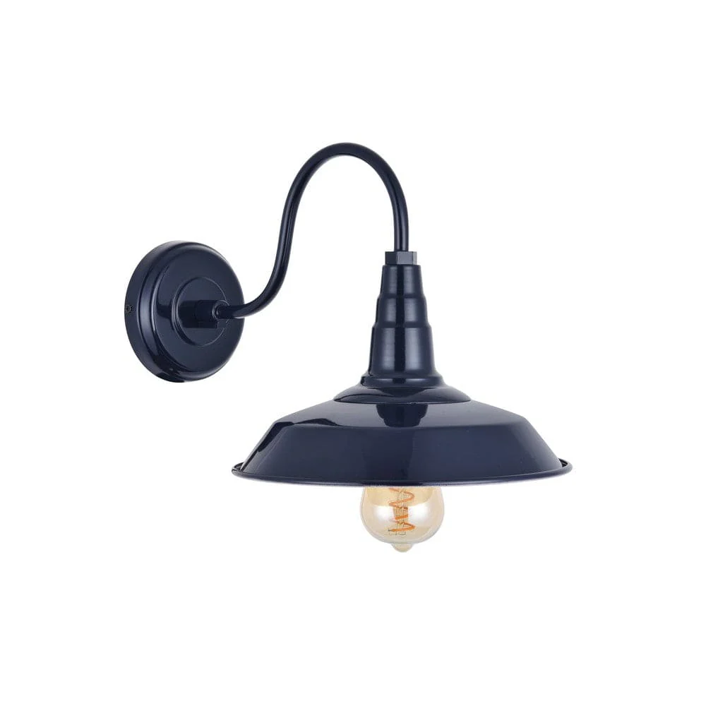 Argyll Industrial Wall Light Squid Ink Navy Blue