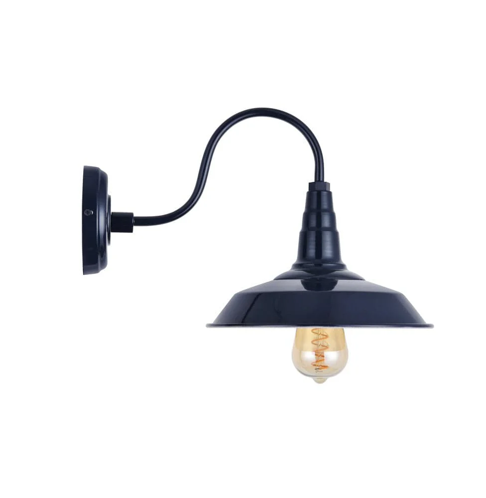 Argyll Industrial Wall Light Squid Ink Navy Blue - Image 3