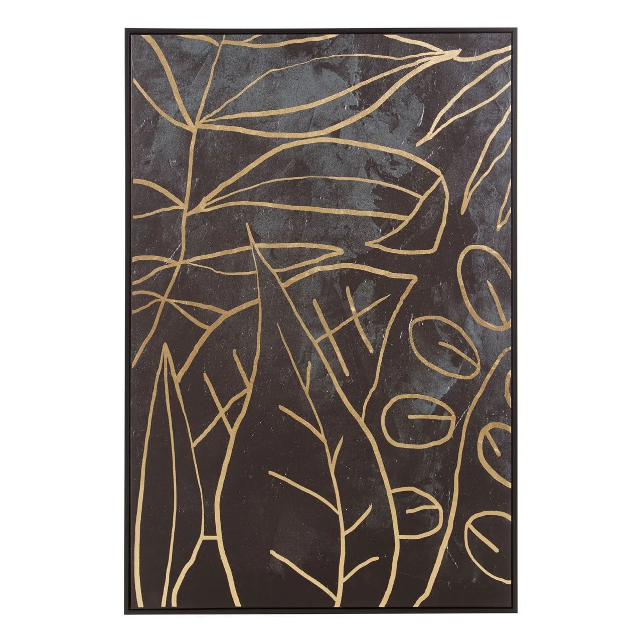 Astratto Canvas Black And Gold Wall Art
