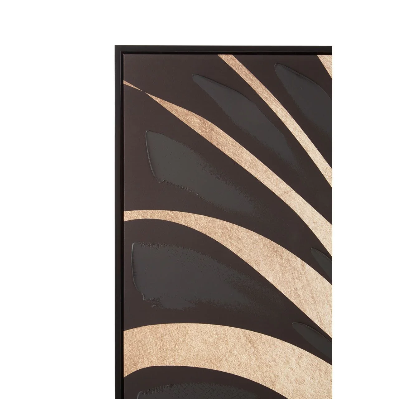 Astratto Canvas Black Leaf Design Wall Art - Image 6