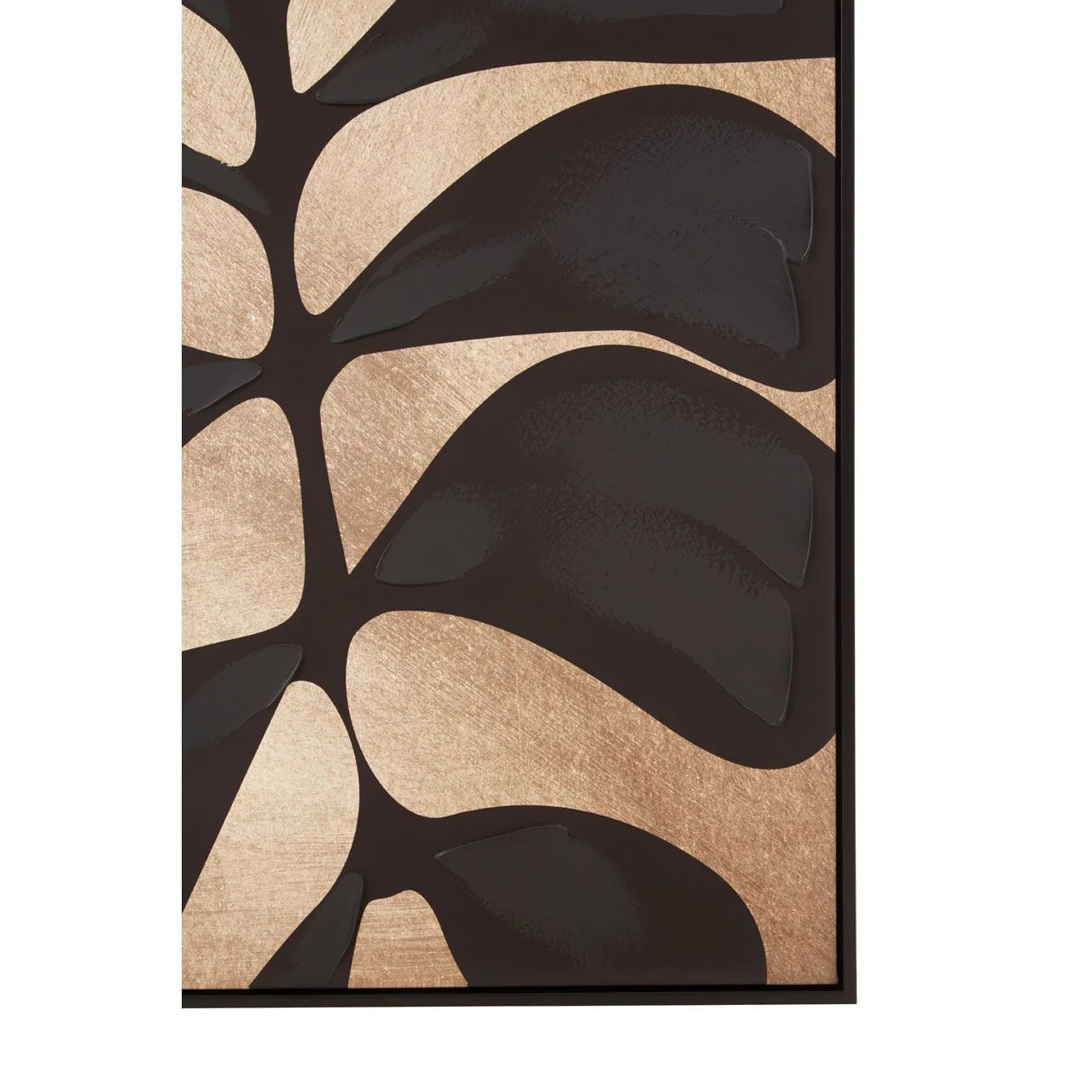 Astratto Canvas Black Leaf Design Wall Art - Image 7