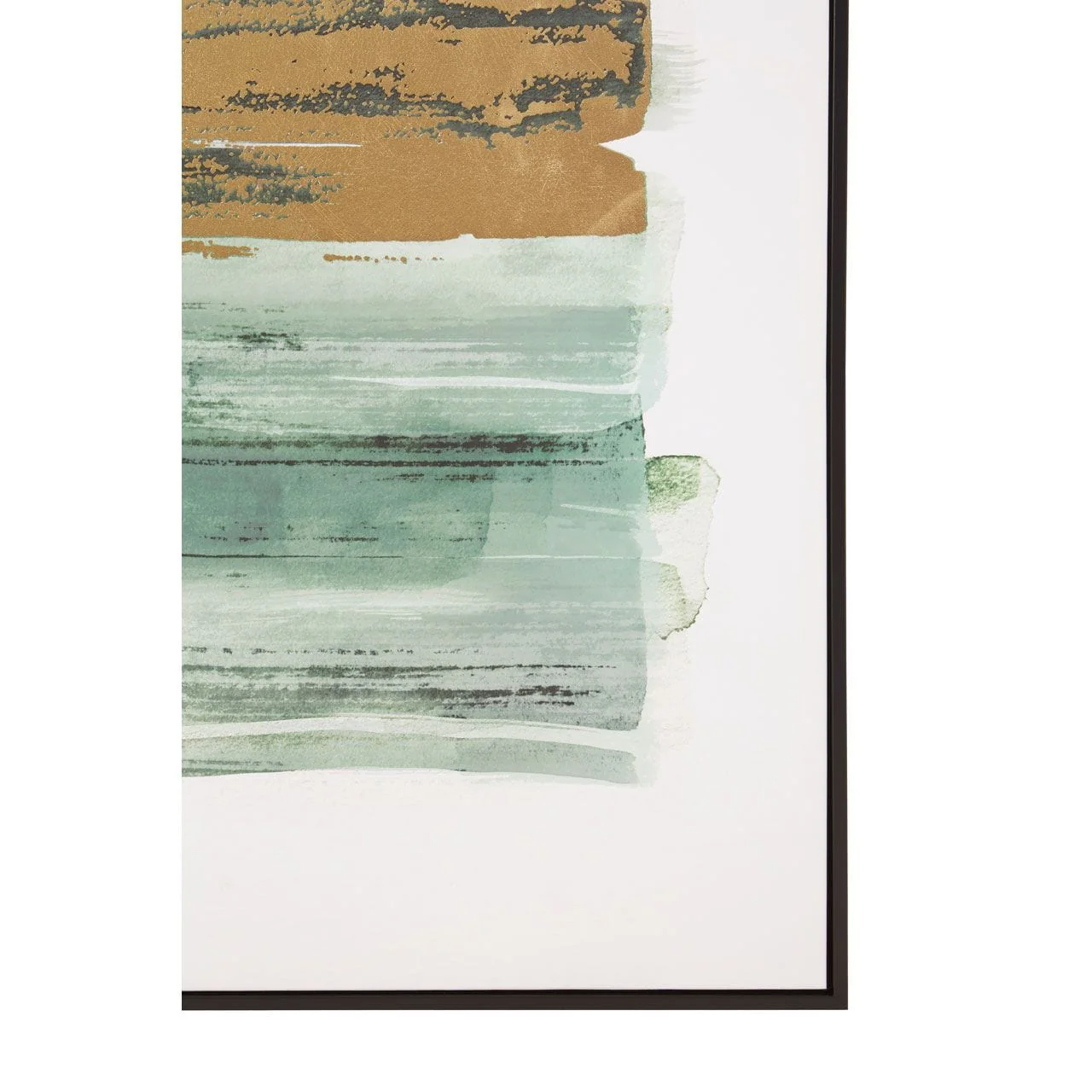 Astratto Canvas Green And Gold Wall Art - Image 4