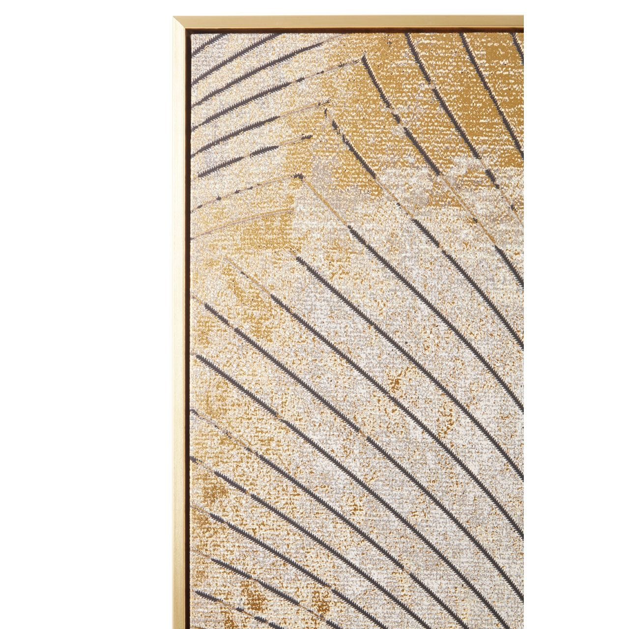 Astratto Canvas Grey And Gold Finish Wall Art - Image 3