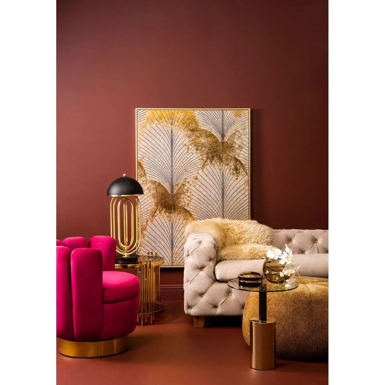 Astratto Canvas Grey And Gold Finish Wall Art - Image 6