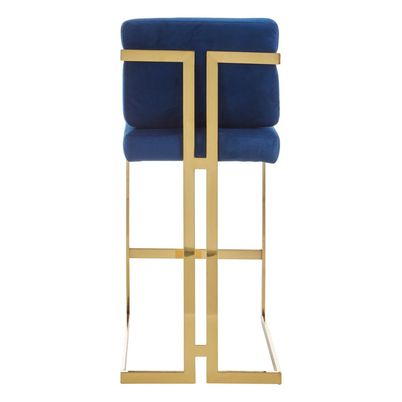 Gloria Blue And Gold Finish Bar Stool - Image 4
