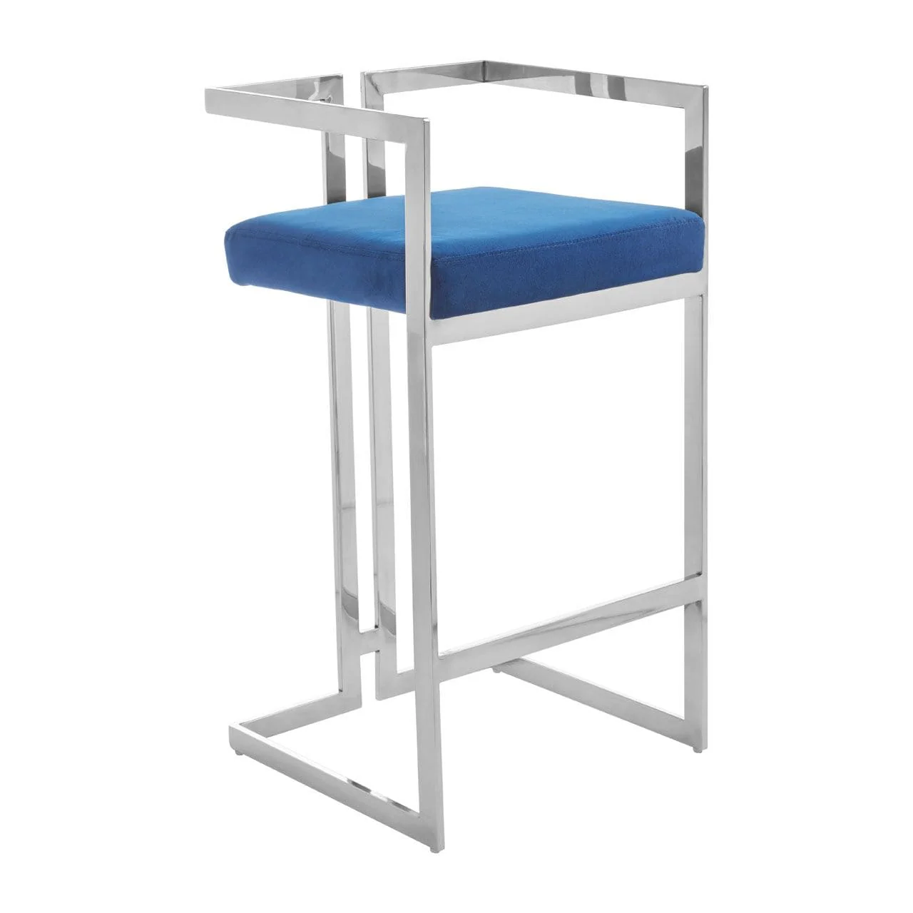 Gloria Blue And Silver Bar Stool - Image 3