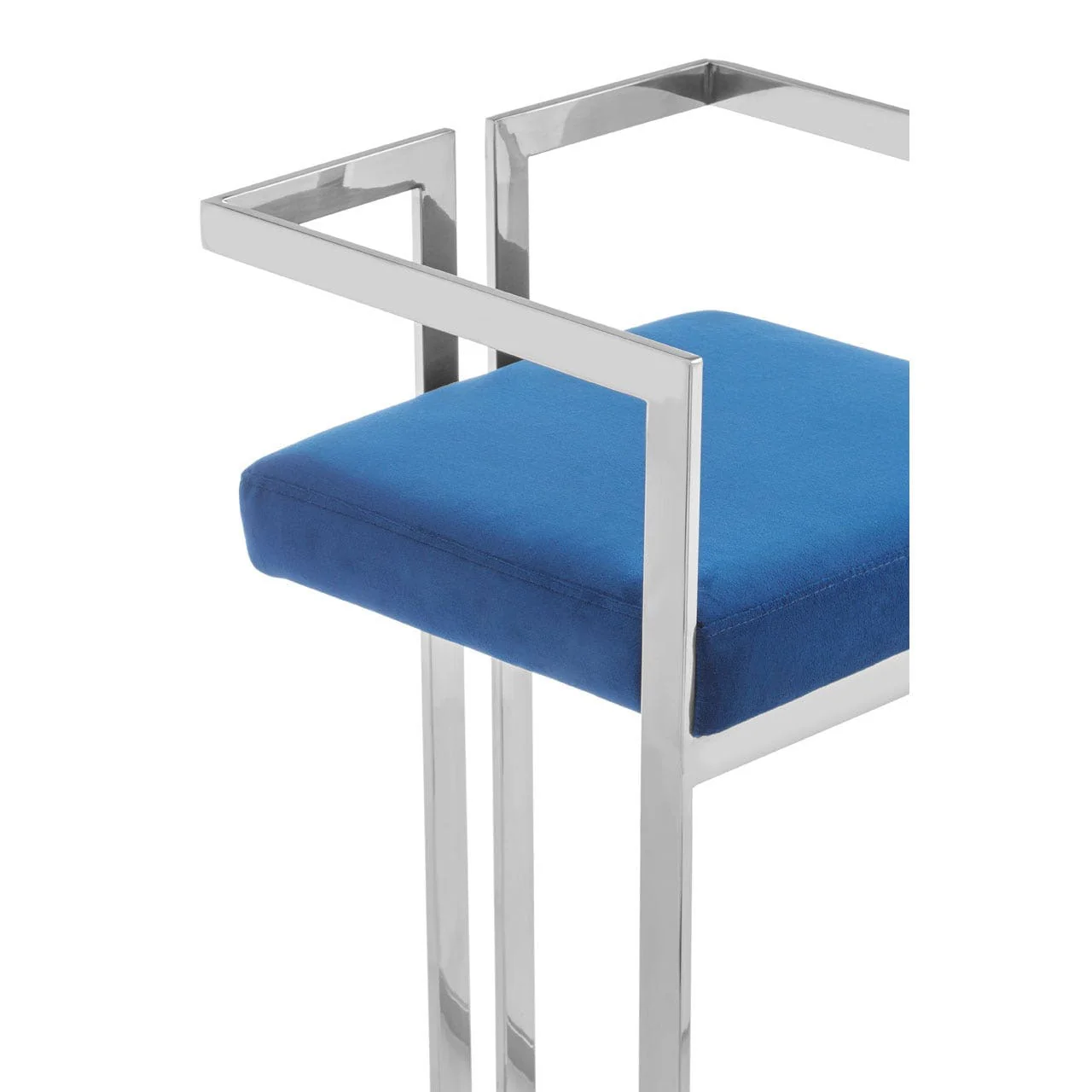 Gloria Blue And Silver Bar Stool - Image 6
