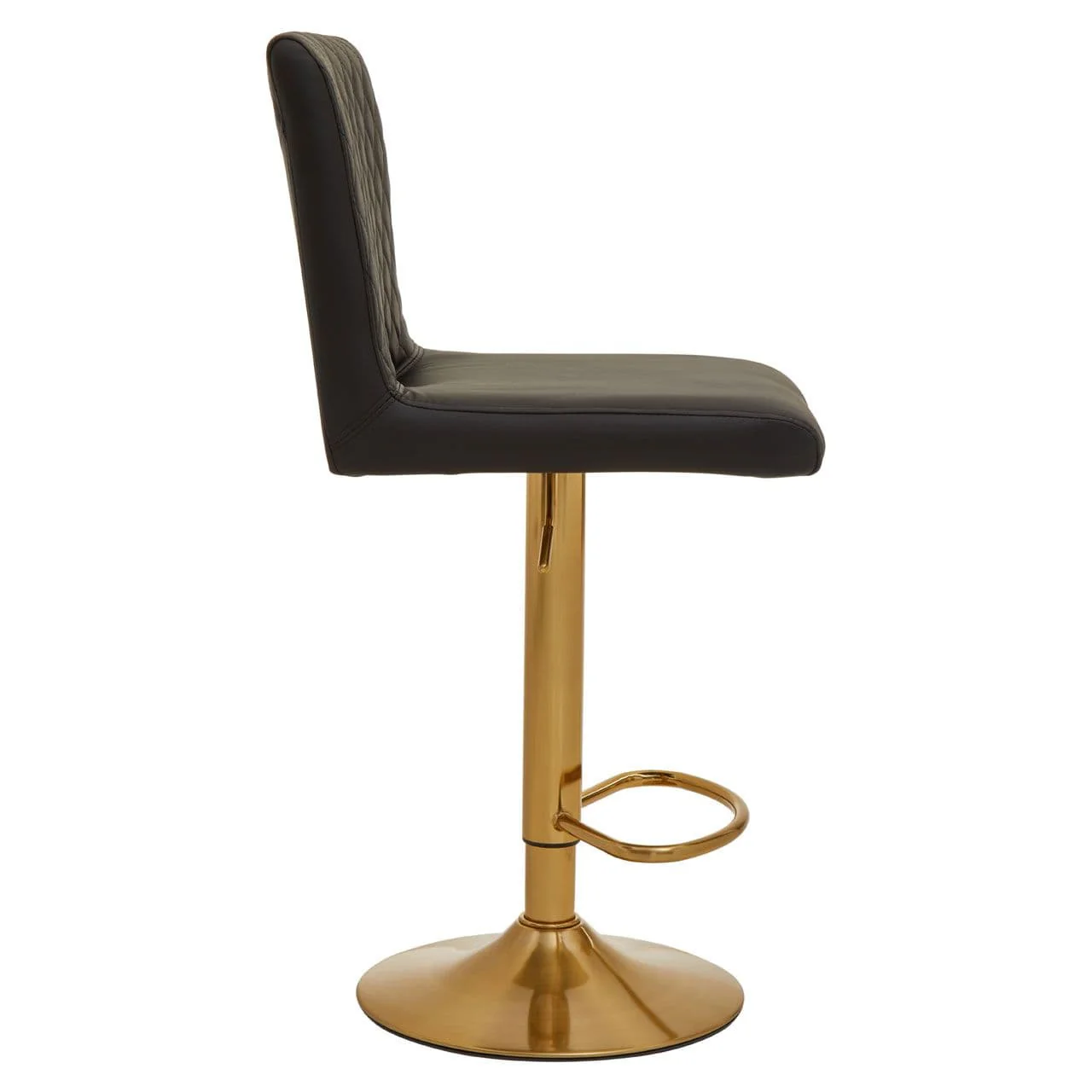 Dynasty Bar Chair In Black With Leather Effect - Image 3