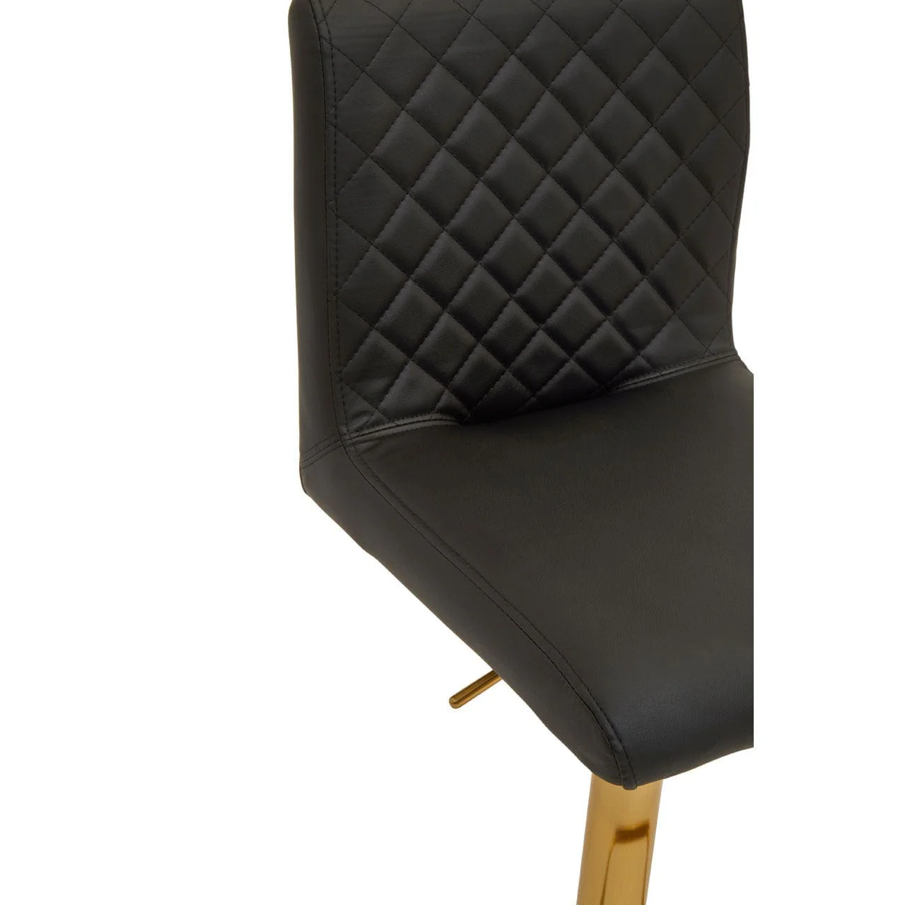 Dynasty Bar Chair In Black With Leather Effect - Image 4