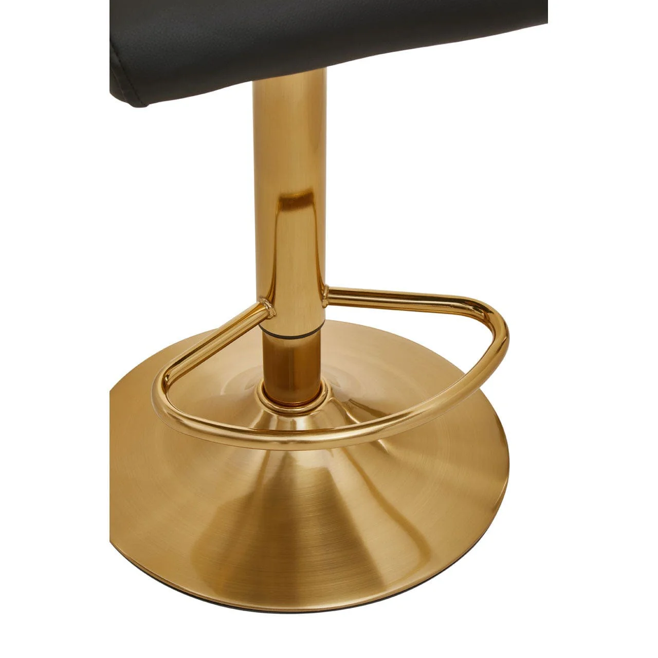 Dynasty Bar Chair In Black With Leather Effect - Image 5