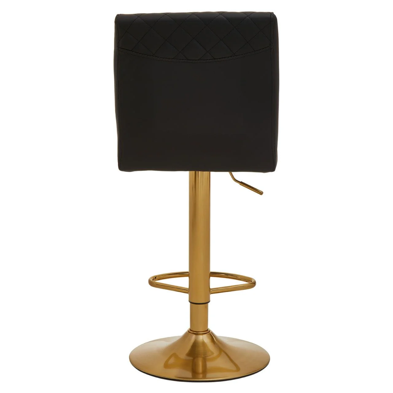 Dynasty Bar Chair In Black With Leather Effect - Image 6