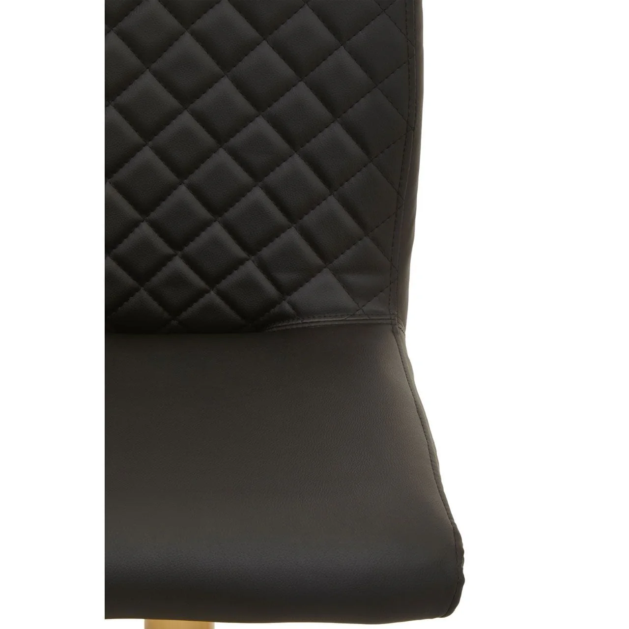 Dynasty Bar Chair In Black With Leather Effect - Image 7