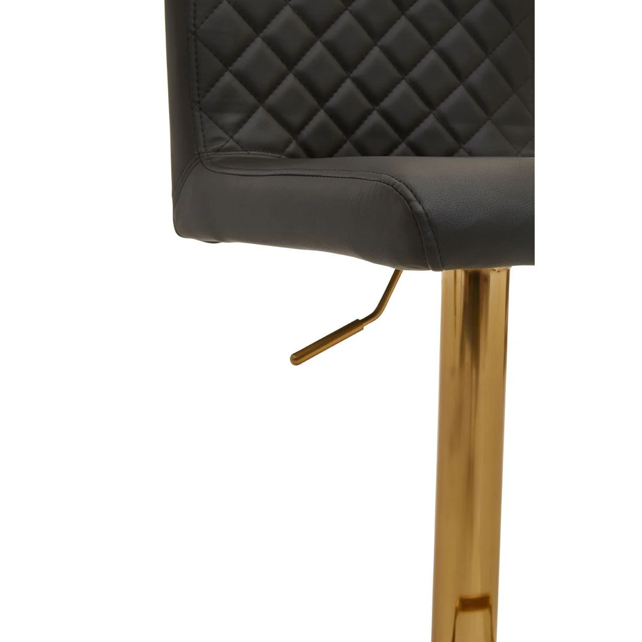 Dynasty Bar Chair In Black With Leather Effect - Image 8